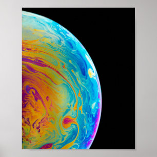 Färgfläckig Lunar Bilder Coola Måne Bilder Kreativ Poster