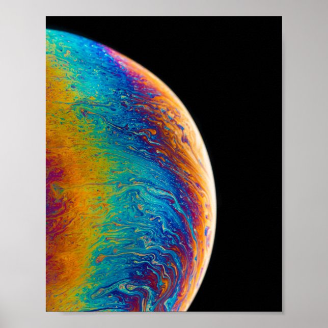 Färgfläckig Lunar Bilder Coola Måne Bilder Kreativ Poster (Framsidan)