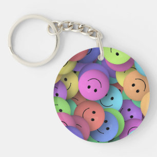Färgfläckig Lycklig Ansikte Emoji Art