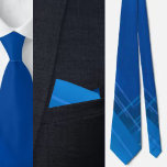 Färgfläckig magnetgul blå Mönster-nektie Slips<br><div class="desc">Färgfull Cute Geometric Blue Mönster necktie.</div>