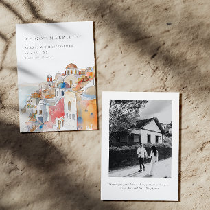 Färgfläckig mediterrana landskapsfoto meddelande