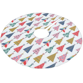Färgfläckig modern Helgdag Träd Mönster Julgransmatta Borstad Polyester