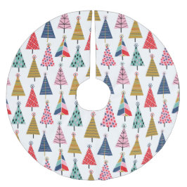 Färgfläckig modern Helgdag Träd Mönster Julgransmatta Borstad Polyester