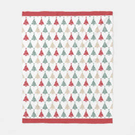Färgfläckig modern Julgran Mönster Fleecefilt