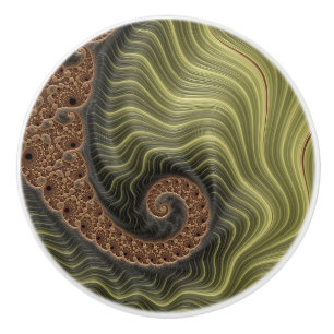 Färgfläckig modern Spiral Fractal Knopp