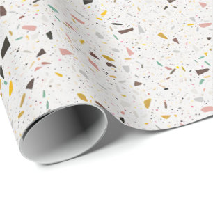 Färgfläckig modern Terrazzo Struktur Mönster Presentpapper
