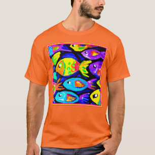 Färgfläckig Mönster Art T Shirt