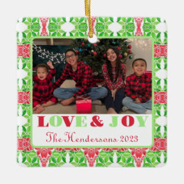 Färgfläckig mosaic Photo Träd Ornament