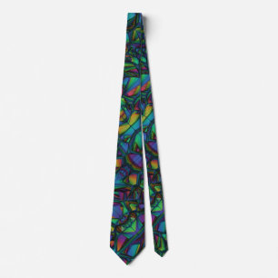 Färgfläckig mosaik, glasutseende slips