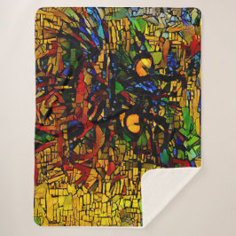 Färgfläckig mosaik Kat Art Prin