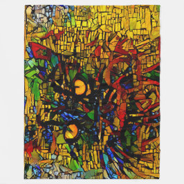 Färgfläckig mosaik Kat Art Prin Fleecefilt