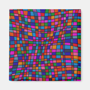 Färgfläckig mosaik Mönster Magnet