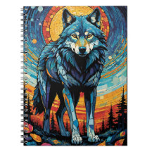 Färgfläckig mosaikillustration av Majestisk Varg