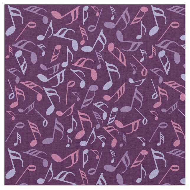 Färgfläckig Musik noter Tyg (Närbild)