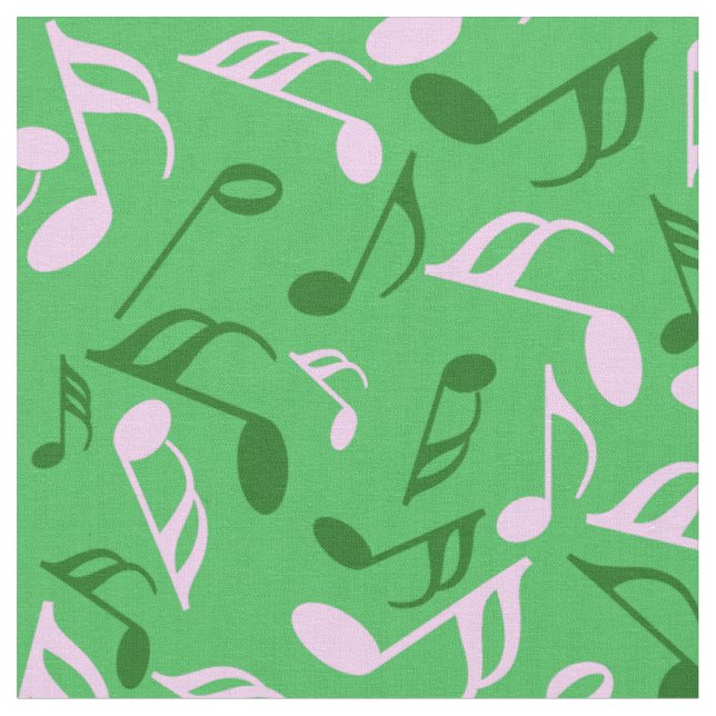 Färgfläckig Musik noter Tyg (Närbild)