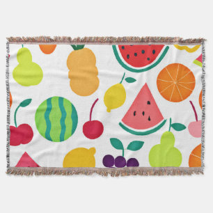 Färgfläckig neon Fruit Fiesta Filt
