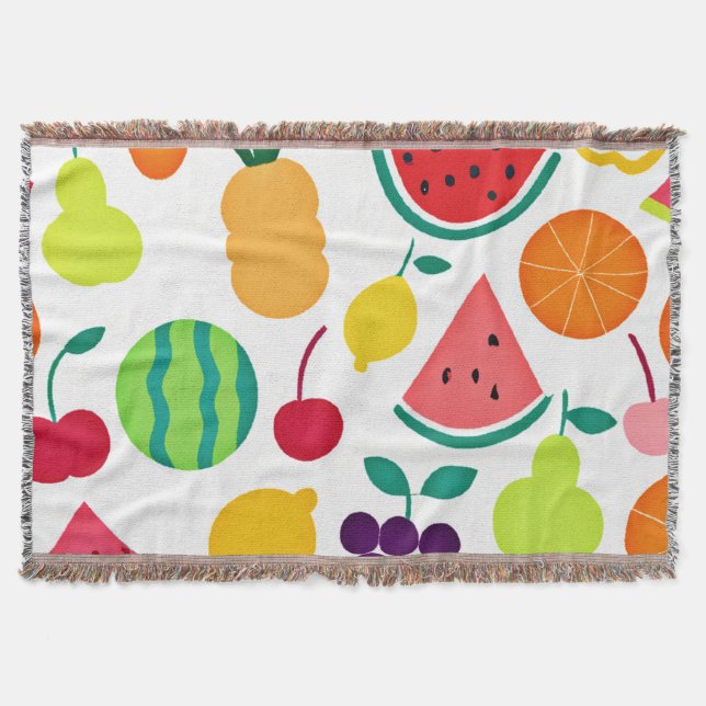 Färgfläckig neon Fruit Fiesta Filt (Framsidan)