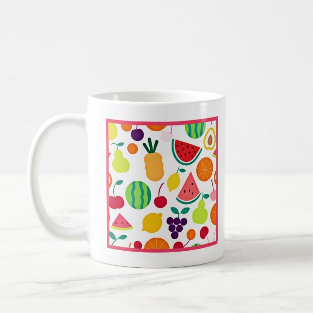 Färgfläckig neon Fruit Fiesta Kaffemugg (Vänster)