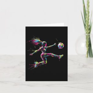 Färgfläckig nybörjarkonst Stänk idrottsdesign Kort