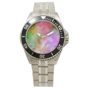 Färgfläckig Opal Glassy Struktur Armbandsur