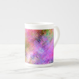 Färgfläckig Opal Glassy Struktur Benporslin Mugg