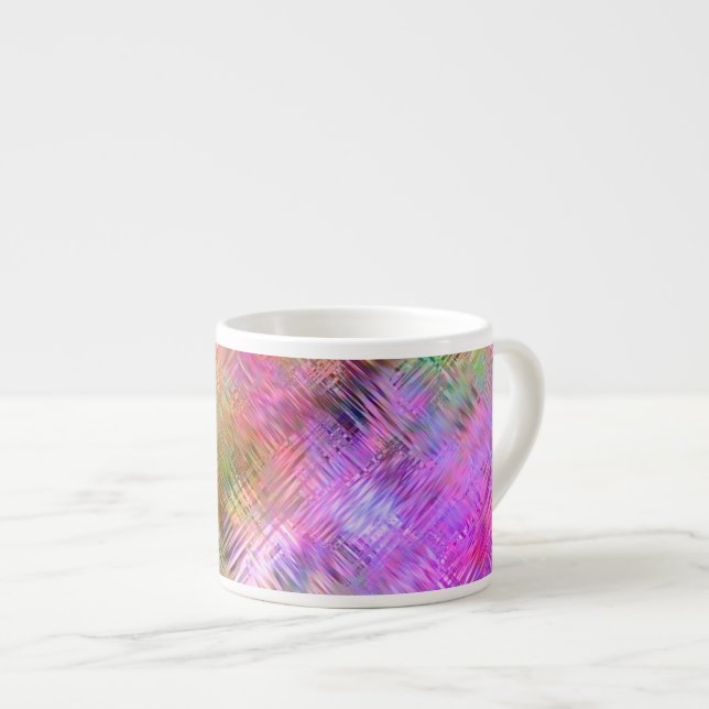 Färgfläckig Opal Glassy Struktur Espressomugg (Framsida höger)