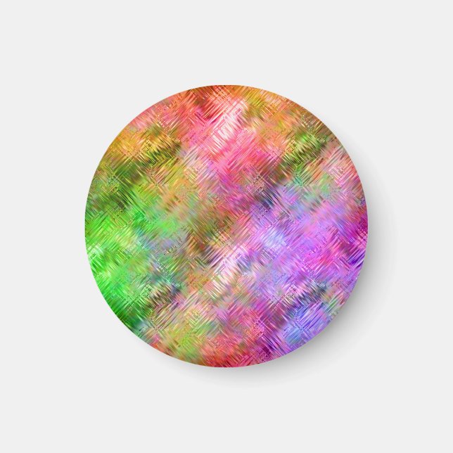 Färgfläckig Opal Glassy Struktur Magnet (Framsidan)