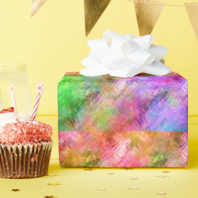 Färgfläckig Opal Glassy Struktur Presentpapper (Födelsedagsfest)