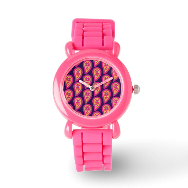 Färgfläckig Paisley Armbandsur (Framsida)