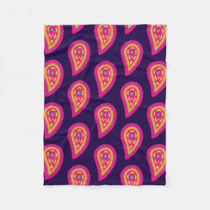Färgfläckig Paisley Fleecefilt