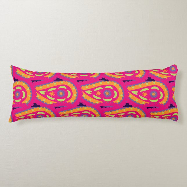 Färgfläckig Paisley Kroppskudde (Framsidan)