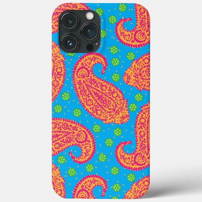 Färgfläckig Paisley Mönster iphone case (Baksida)