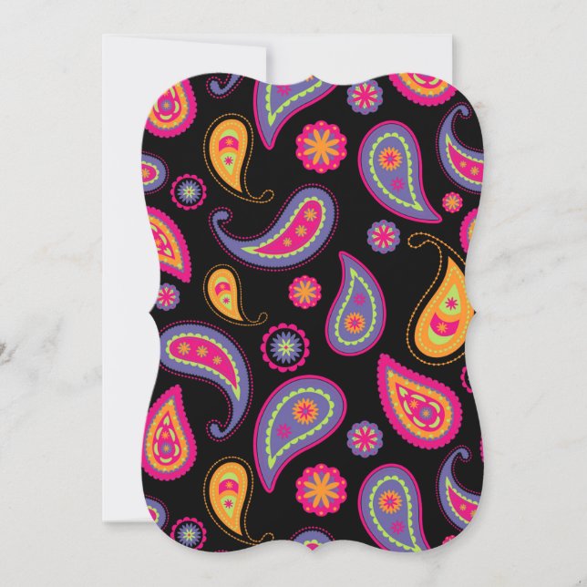 Färgfläckig Paisley, sömlös Mönster (Framsida)