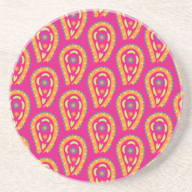 Färgfläckig Paisley Underlägg (Framsidan)
