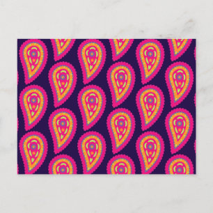 Färgfläckig Paisley Vykort