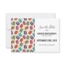 Färgfläckig parisisk makaron Mönster födelsedag