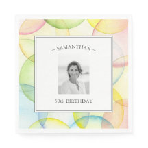 Färgfläckig Party Personlig Fotofödelserädblor