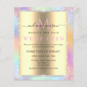 Färgfläckig Pastel HoloGraph Glitter Diamonds Salo Flygblad