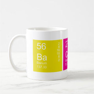 Färgfläckig periodisk Bord Bacon Kaffemugg