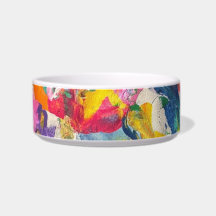 Färgfläckig pet Bowl Aesthetic Rainbow Cute Pet Di
