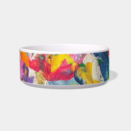 Färgfläckig pet Bowl Aesthetic Rainbow Cute Pet Di
