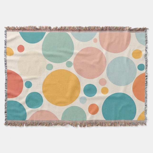 Färgfläckig Polka dots Filt (Framsidan)