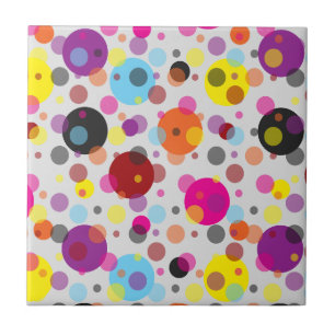 Färgfläckig Polka dots Kakelplatta