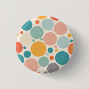 Färgfläckig Polka dots Knapp