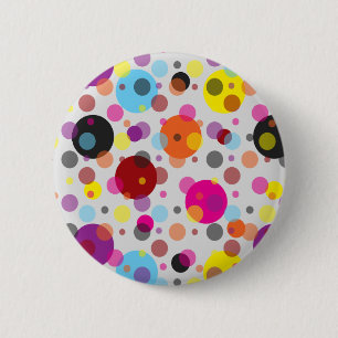 Färgfläckig Polka dots Knapp