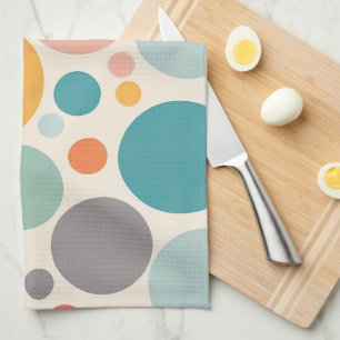 Färgfläckig Polka dots Kökshandduk