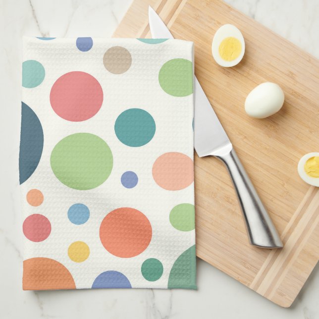 Färgfläckig Polka dots Kökshandduk (Vikt i Fjärdedel)