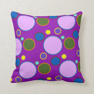 Färgfläckig Polka dots Kudde