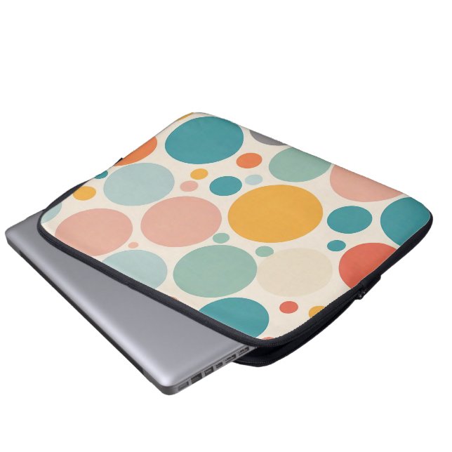 Färgfläckig Polka dots Laptop Fodral (Framre botten)