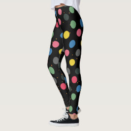 Färgfläckig Polka dots Leggings